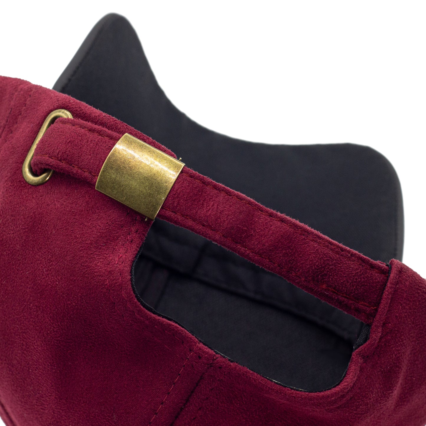 Midnight Red Leather Cap