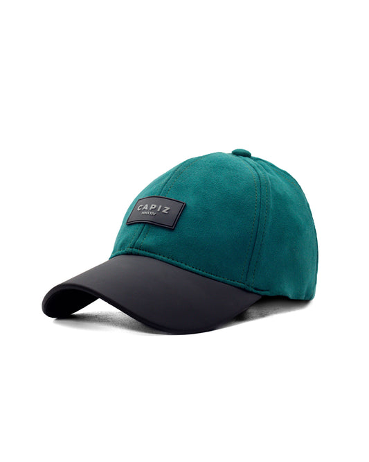 Emerald Green Leather Cap