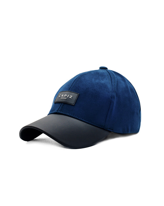 Midnight Blue Leather Cap