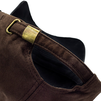 Smoky Brown Leather Cap