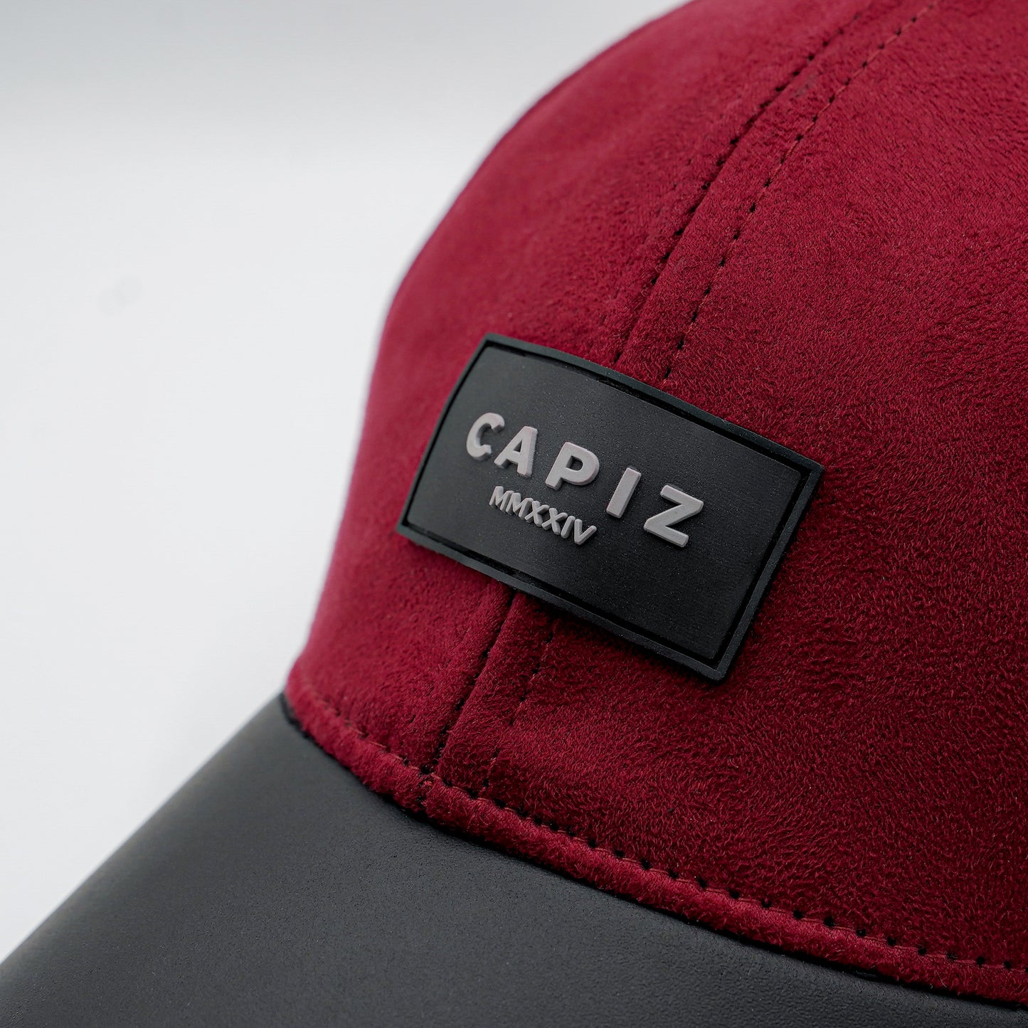 Midnight Red Leather Cap