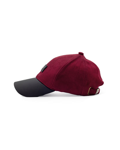 Midnight Red Leather Cap