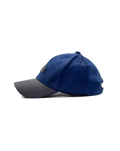 Midnight Blue Leather Cap